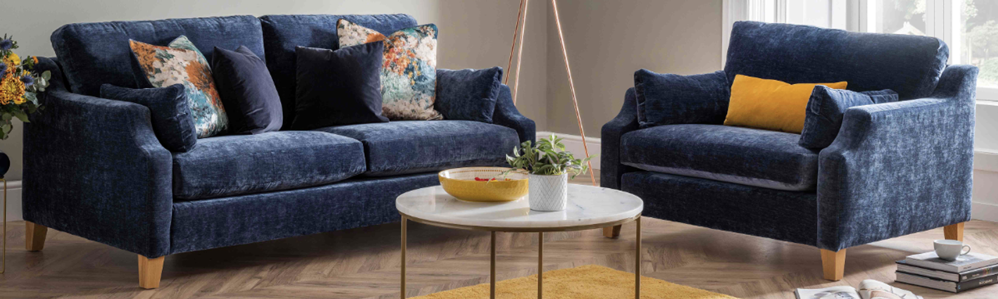 Fabric 4 Seater Sofas