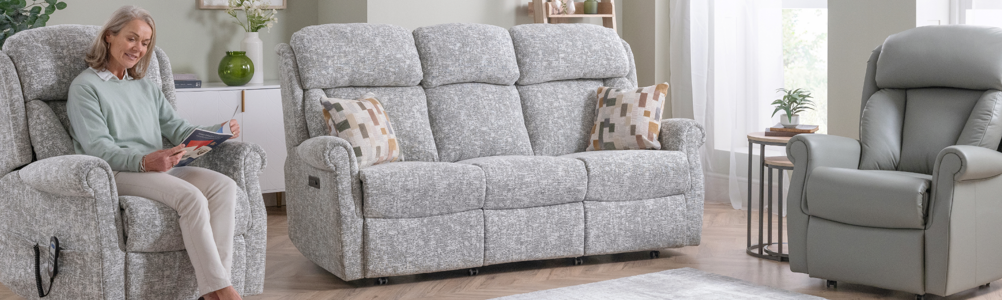 Fabric 3 Seater Sofas